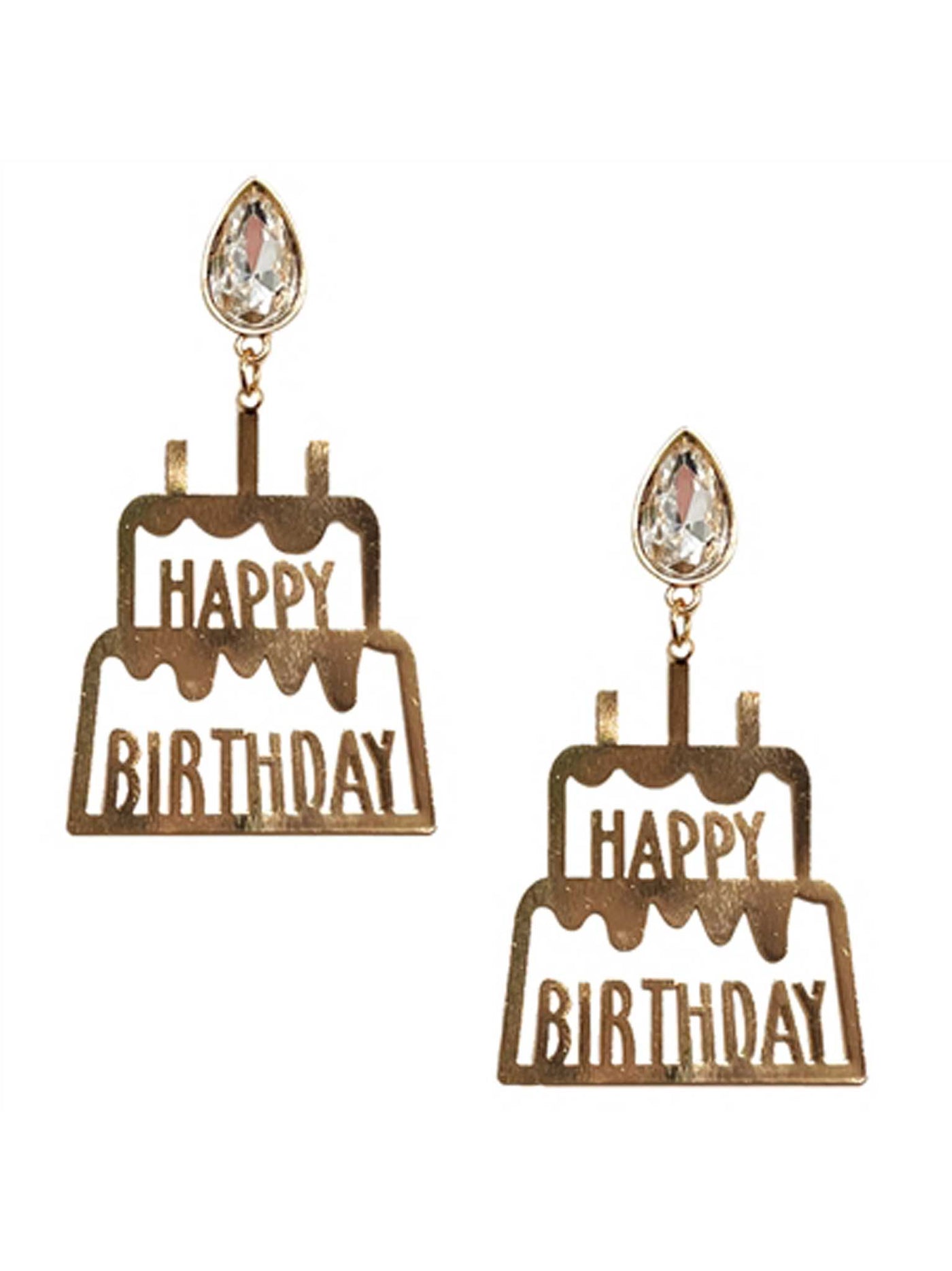 Birthday Cake Metal Earrings