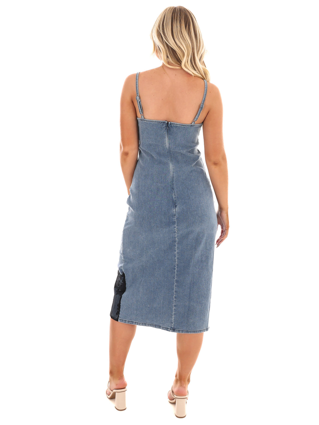 Frontier Flare Denim Midi Dress