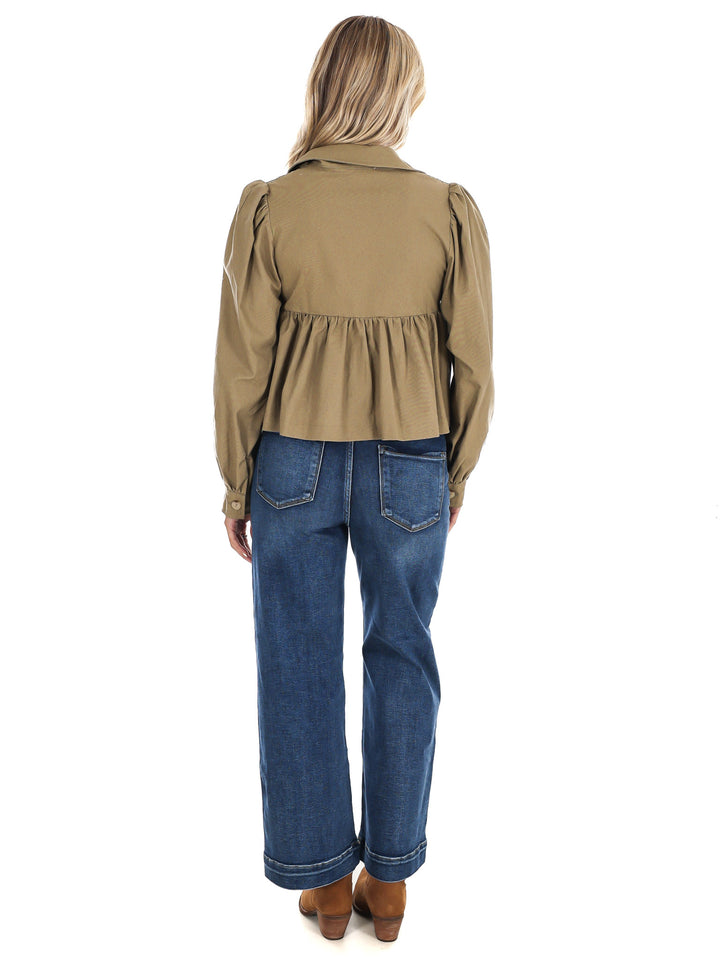 Autumn Leaves Tie Front Top