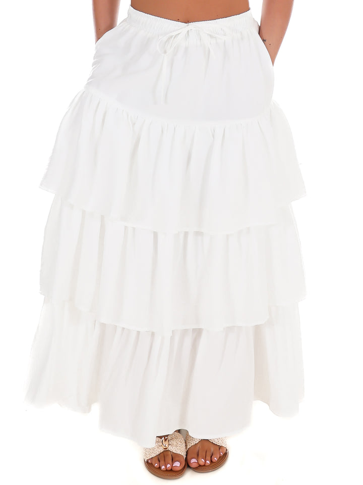 Prove Me Right Ruffle Maxi Skirt