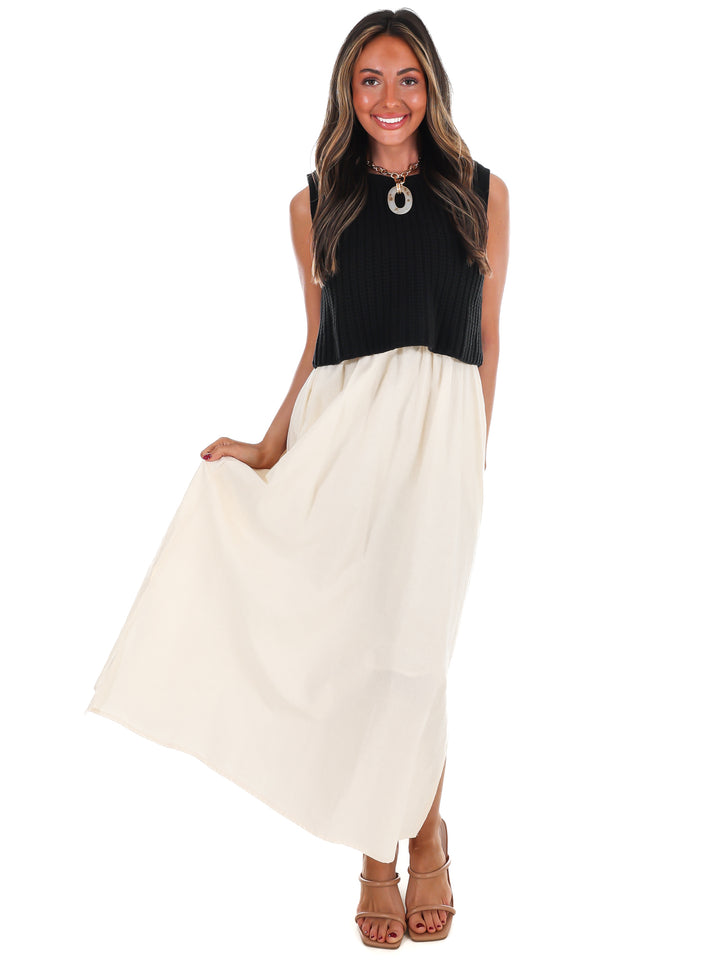 City to Coast Twofer Midi Dress