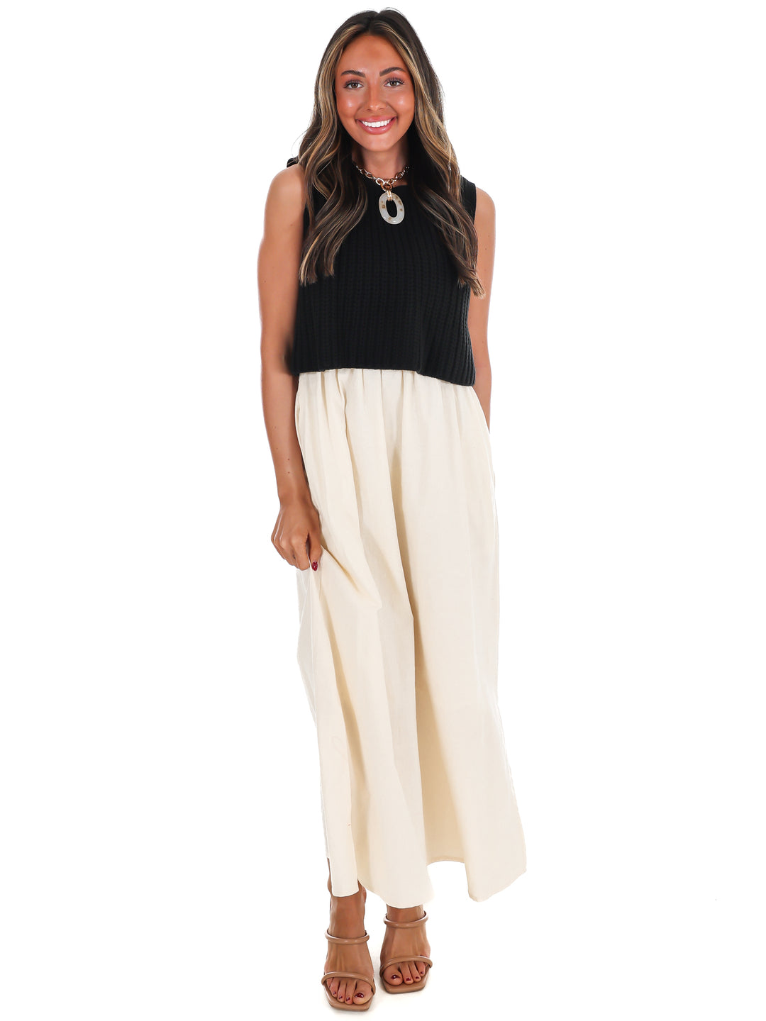 City to Coast Twofer Midi Dress