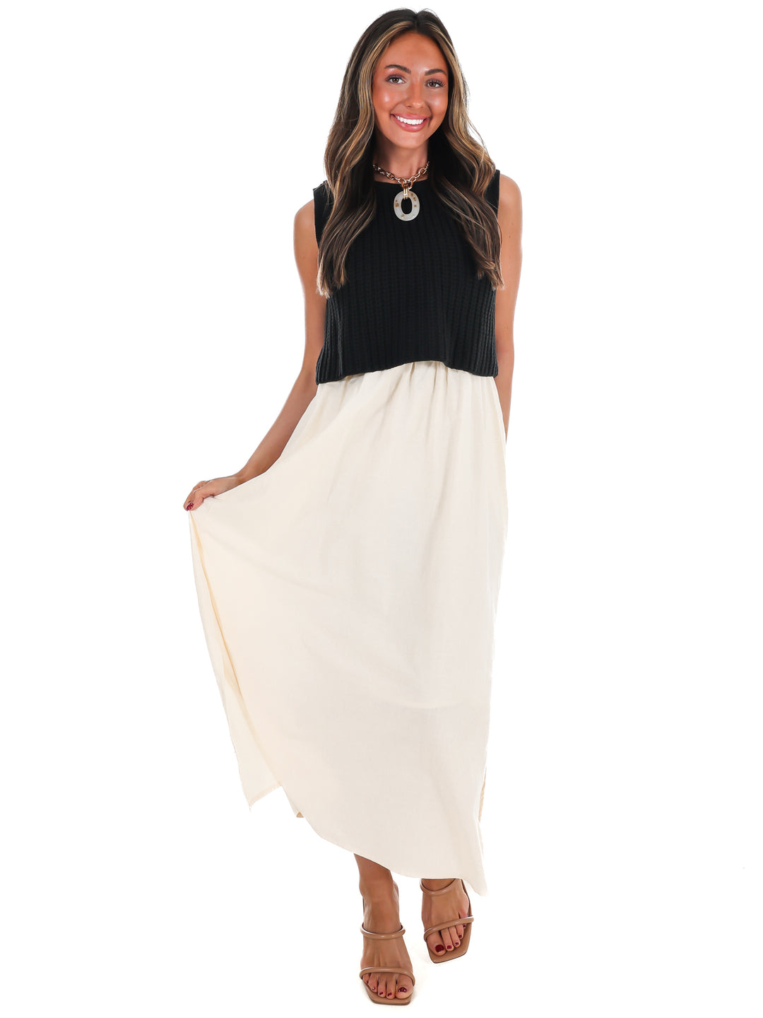 City to Coast Twofer Midi Dress