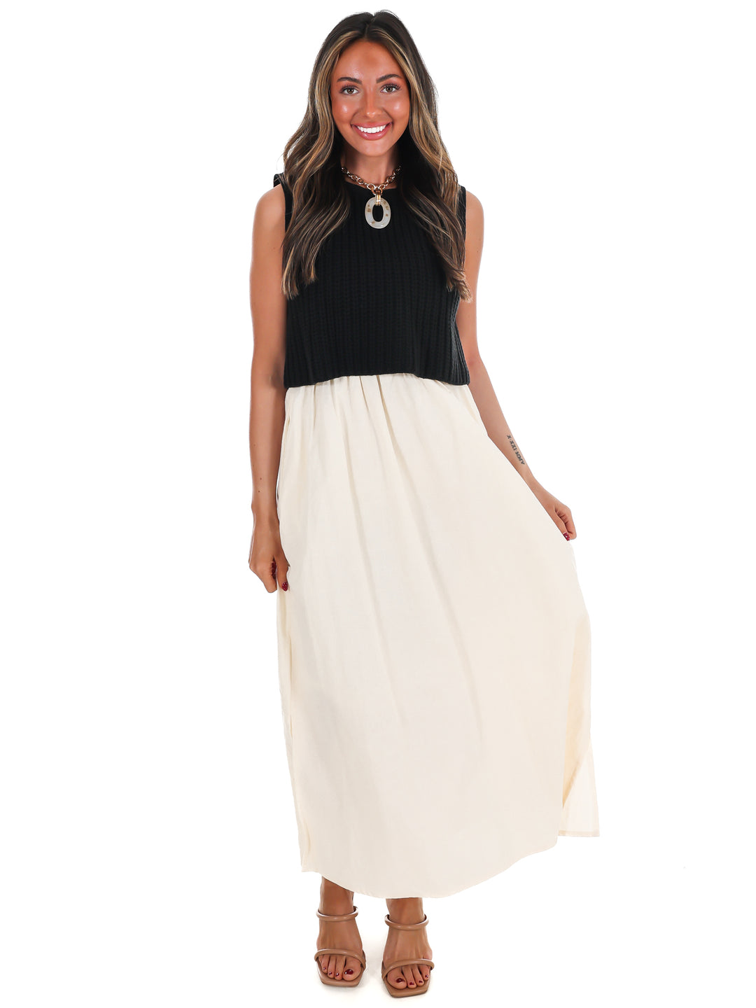 City to Coast Twofer Midi Dress