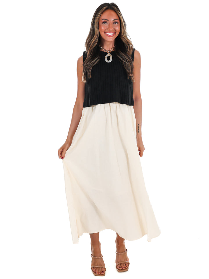 City to Coast Twofer Midi Dress