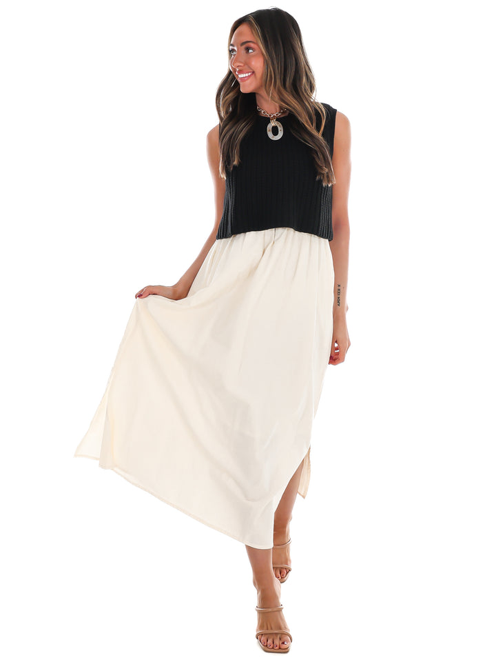 City to Coast Twofer Midi Dress