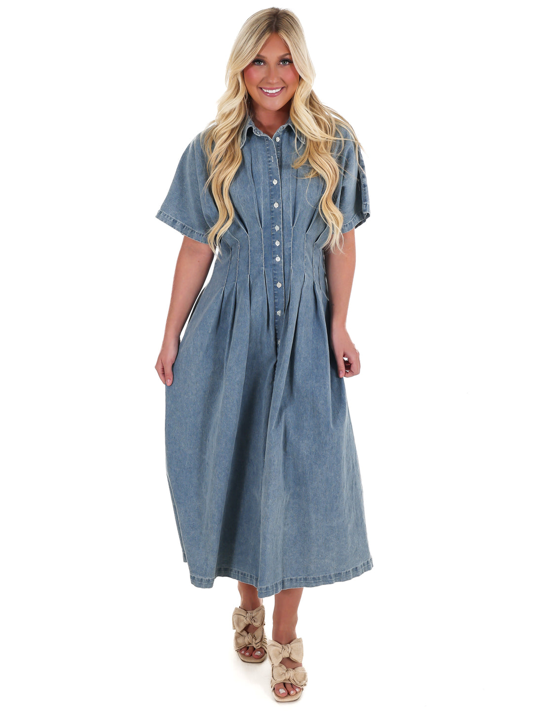 Harbor Light Denim Midi Dress
