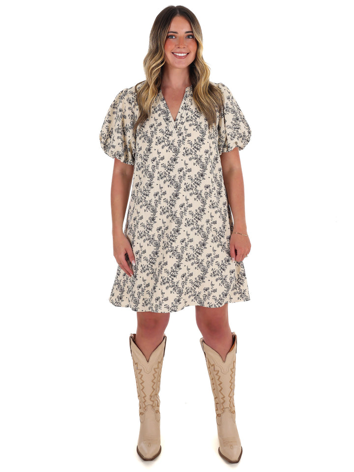 Cider Season Floral Mini Dress
