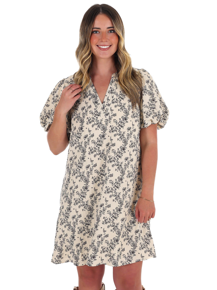 Cider Season Floral Mini Dress