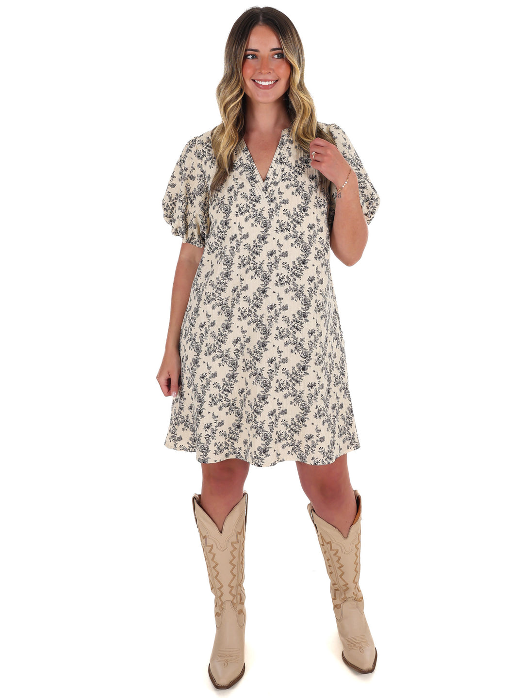 Cider Season Floral Mini Dress