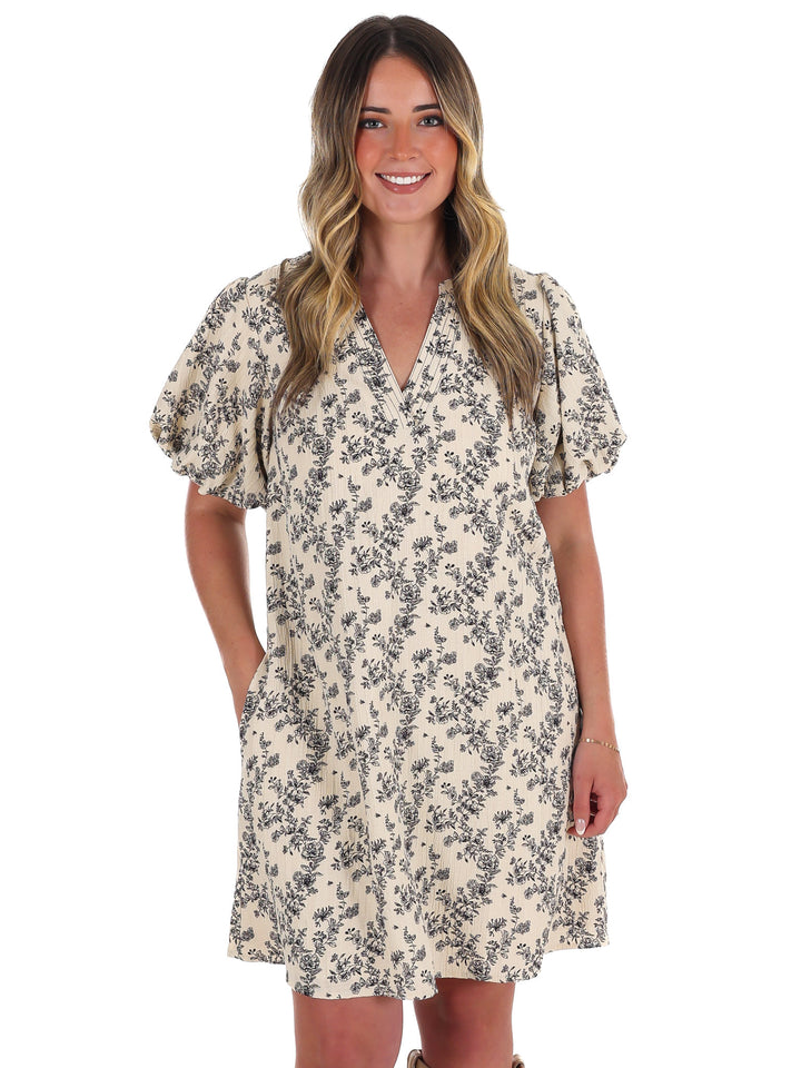 Cider Season Floral Mini Dress
