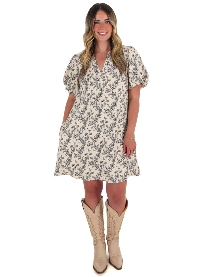 Cider Season Floral Mini Dress