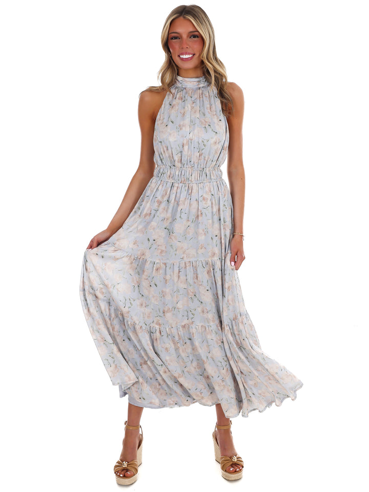 Like I Loved You Floral Halter Maxi Dress