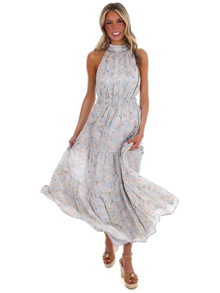 Like I Loved You Floral Halter Maxi Dress