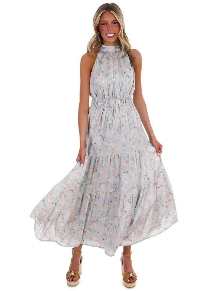 Like I Loved You Floral Halter Maxi Dress