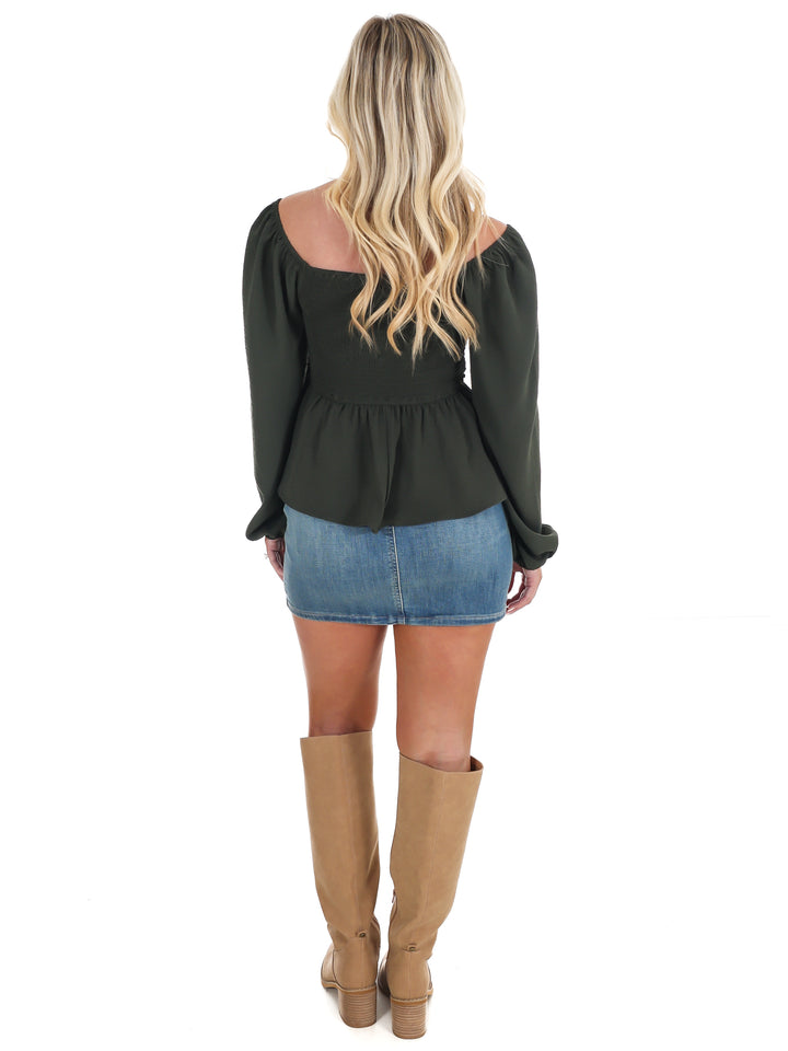 Wear Anywhere Smocked Babydoll Top