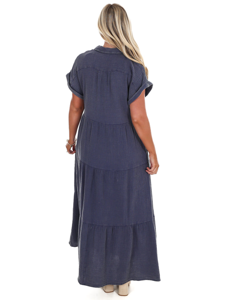 Open Air Maxi Shirt Dress