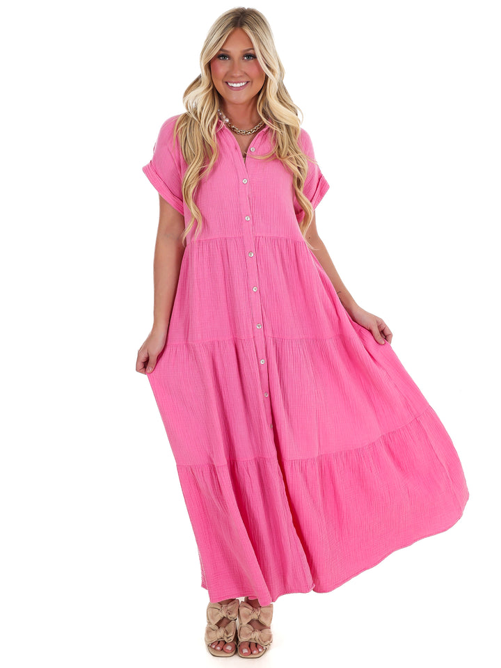 Open Air Maxi Shirt Dress
