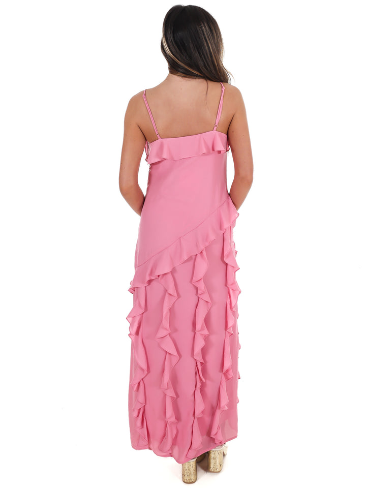 Hint Of Allure Ruffle Maxi Dress