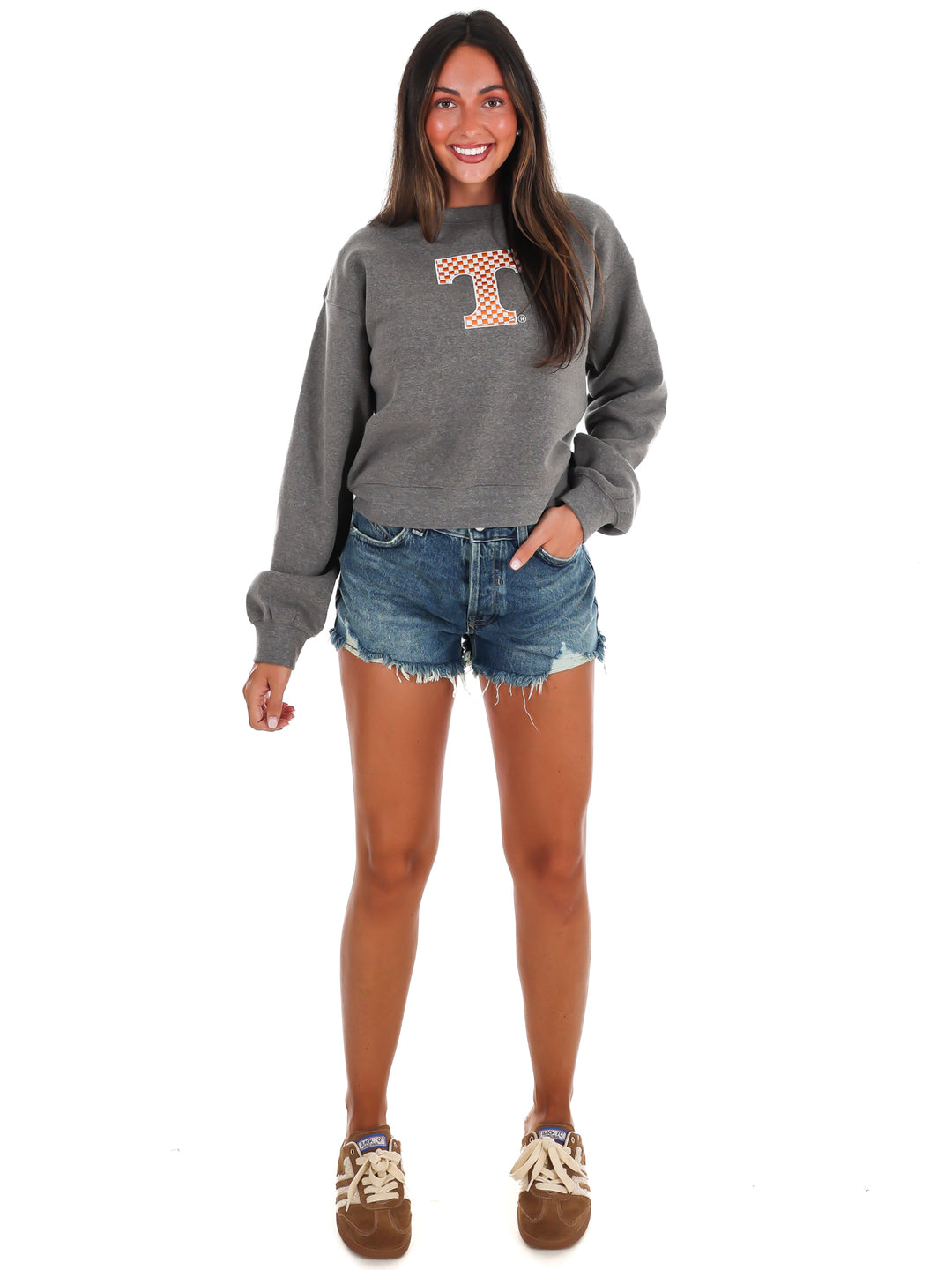 Checkerboard Power T Waist Length Pullover