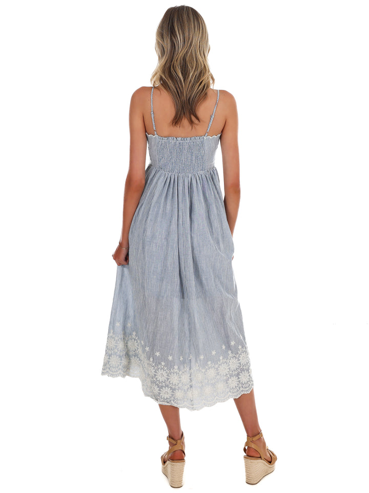 Coastal Daydream Lace Midi Dress