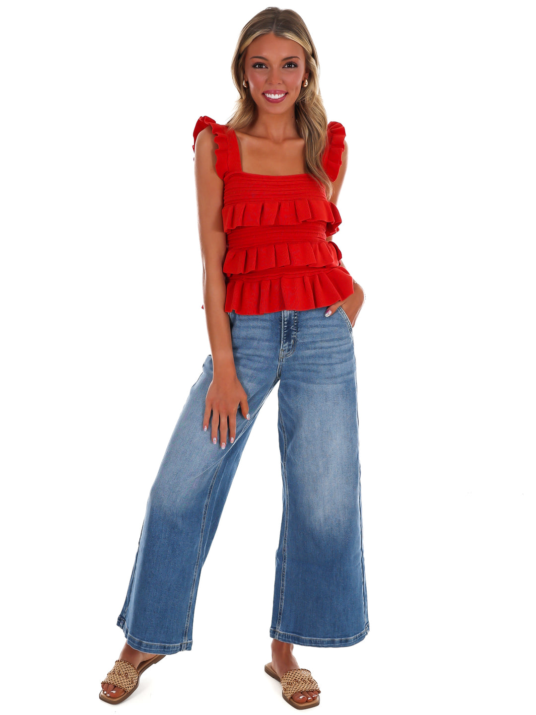 Flirt Factor Ruffle Tank