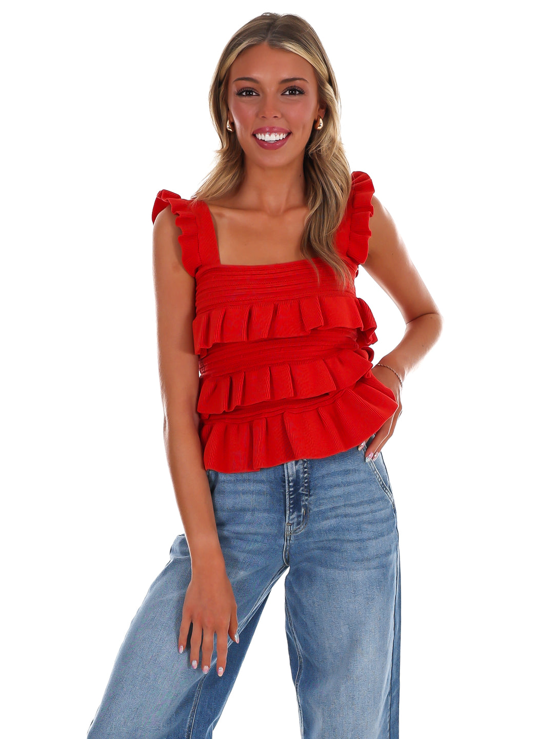 Flirt Factor Ruffle Tank