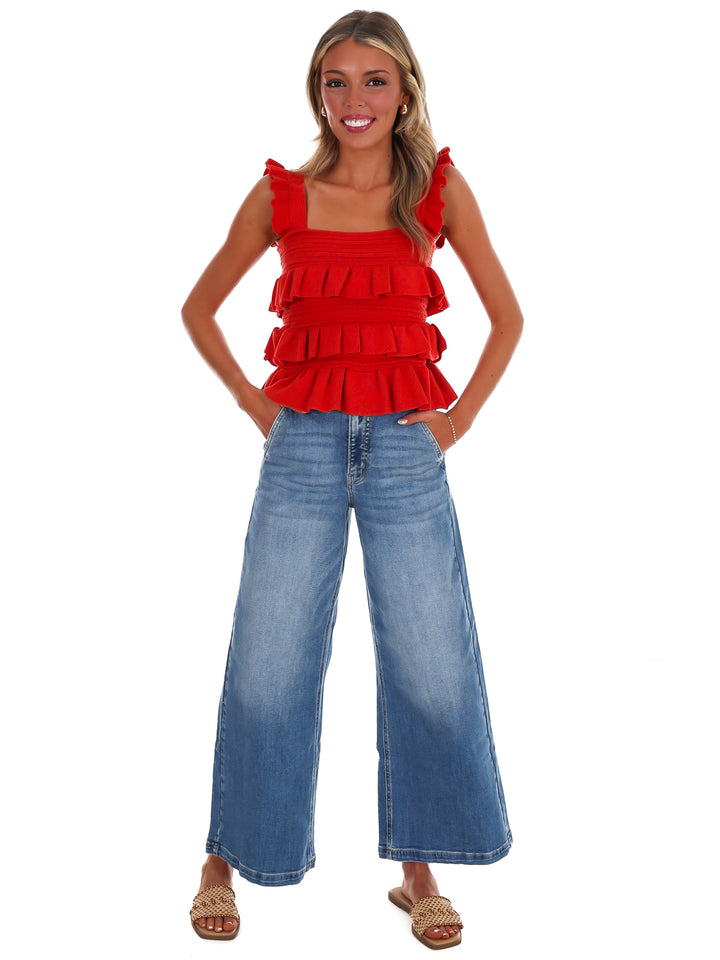 Flirt Factor Ruffle Tank