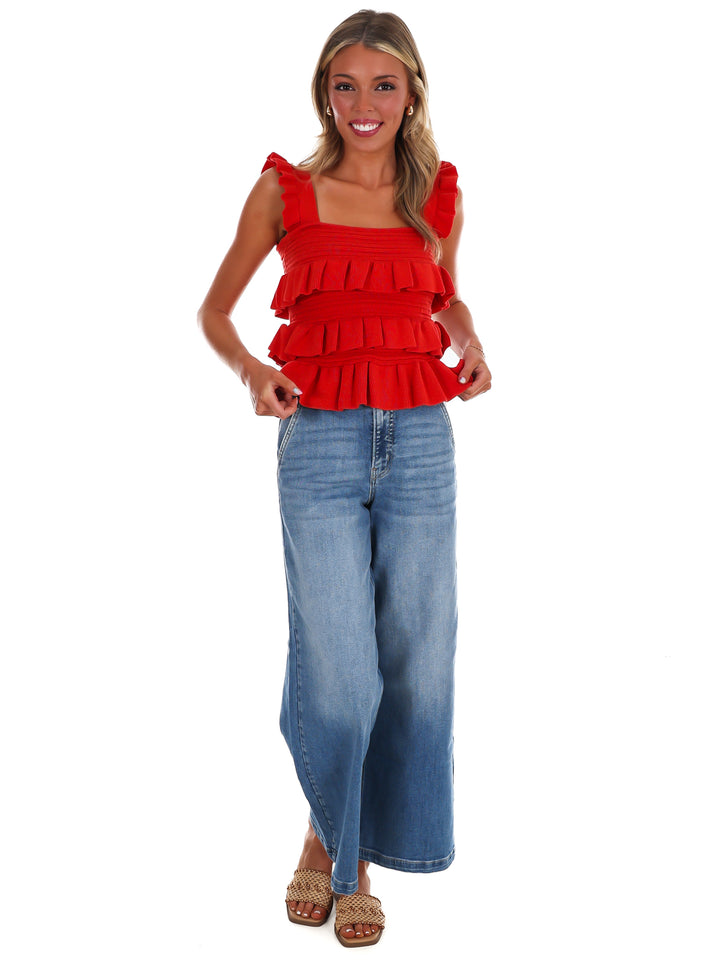 Flirt Factor Ruffle Tank
