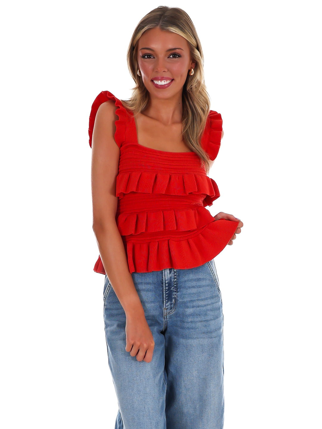 Flirt Factor Ruffle Tank