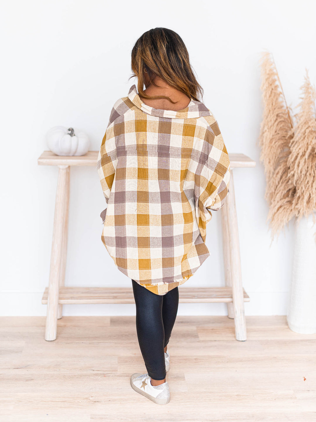 Sound of Music Oversized Plaid Top