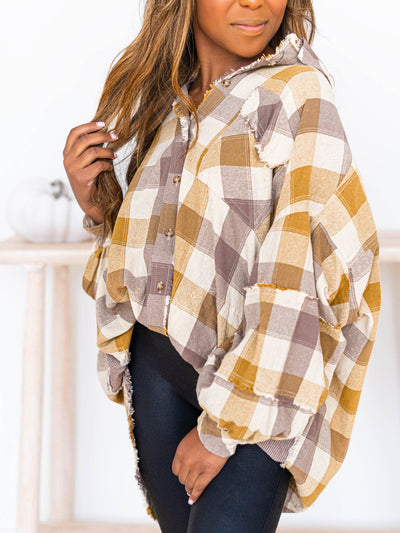 Sound of Music Oversized Plaid Top