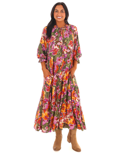 Petal Dance Floral Maxi Dress