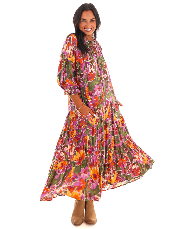 Petal Dance Floral Maxi Dress