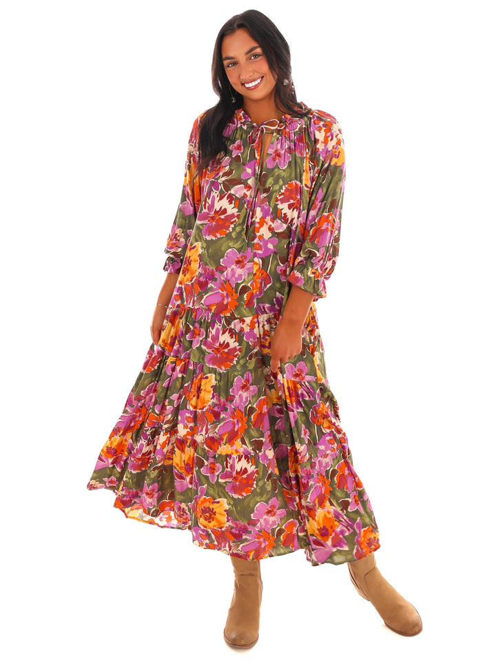 Petal Dance Floral Maxi Dress