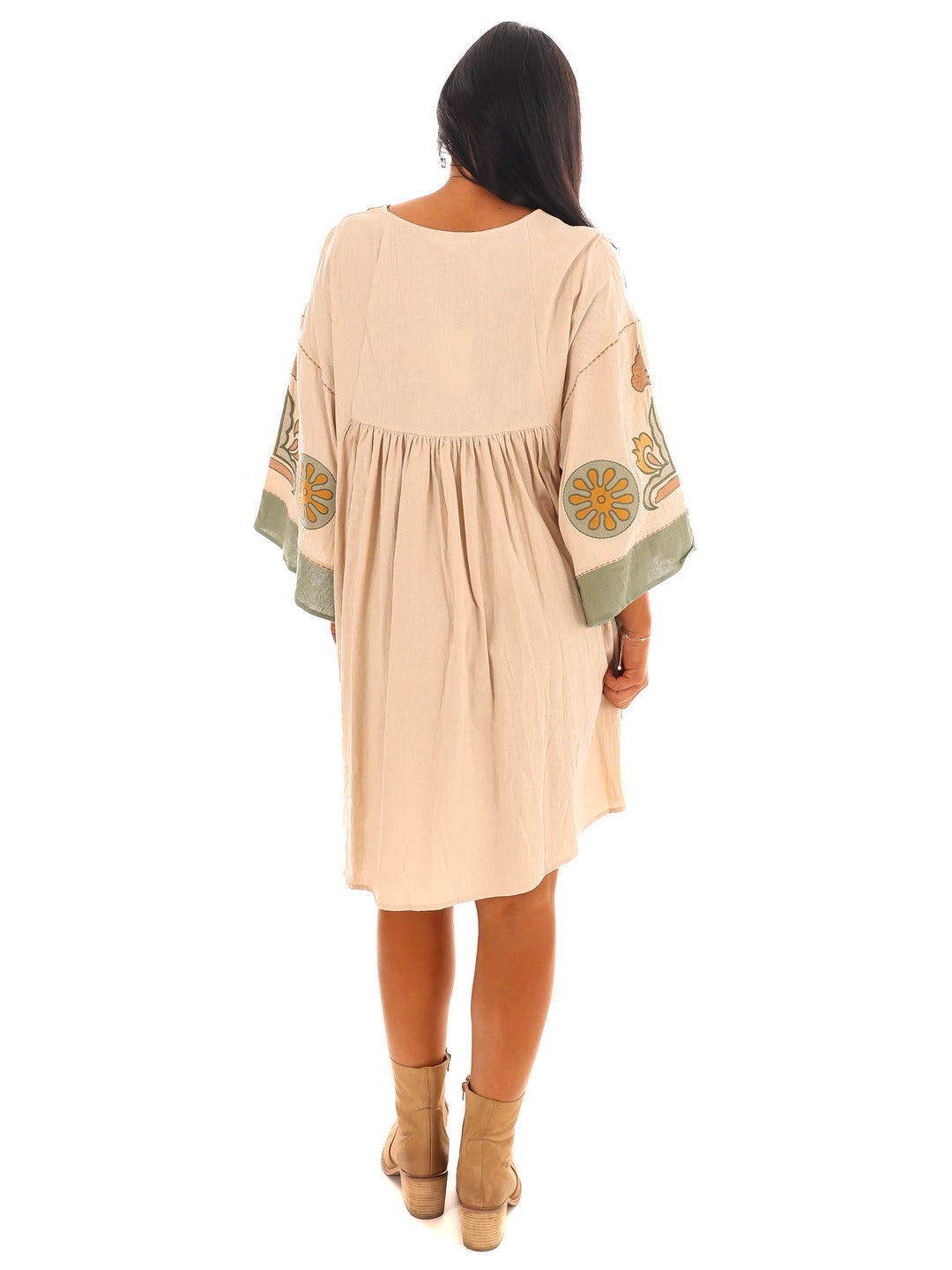 Embroidered Essence V-Neck Dress