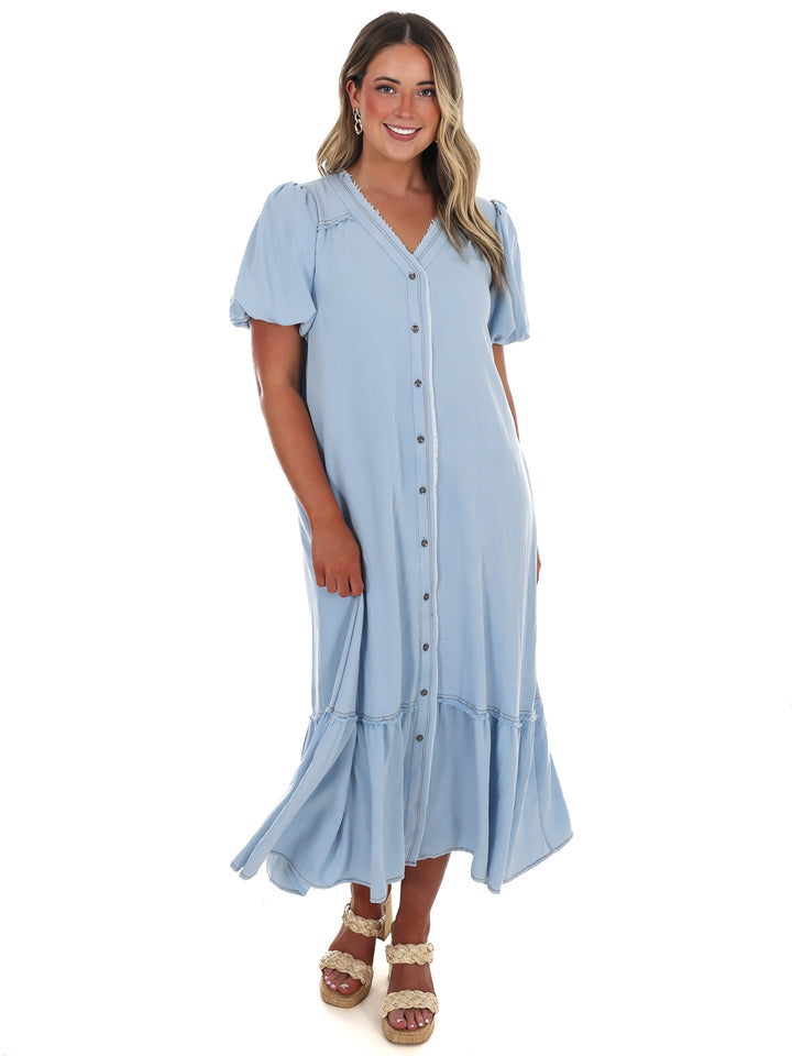 Flow & Go Button Down Maxi Dress