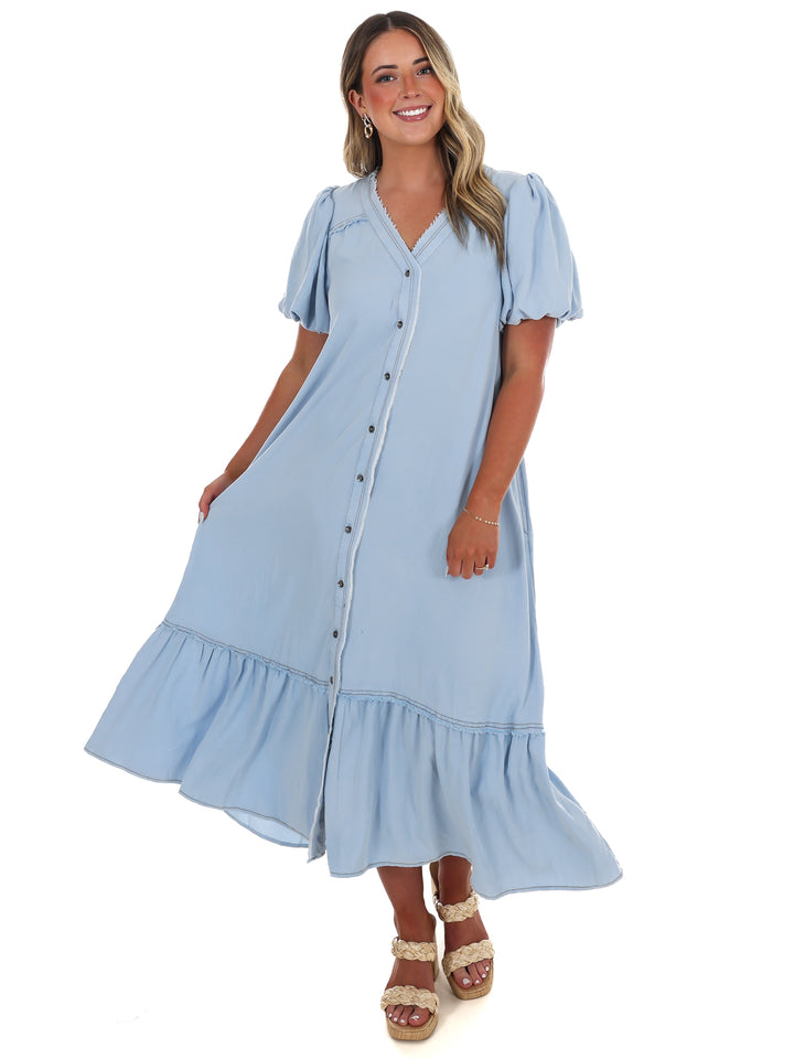 Flow & Go Button Down Maxi Dress