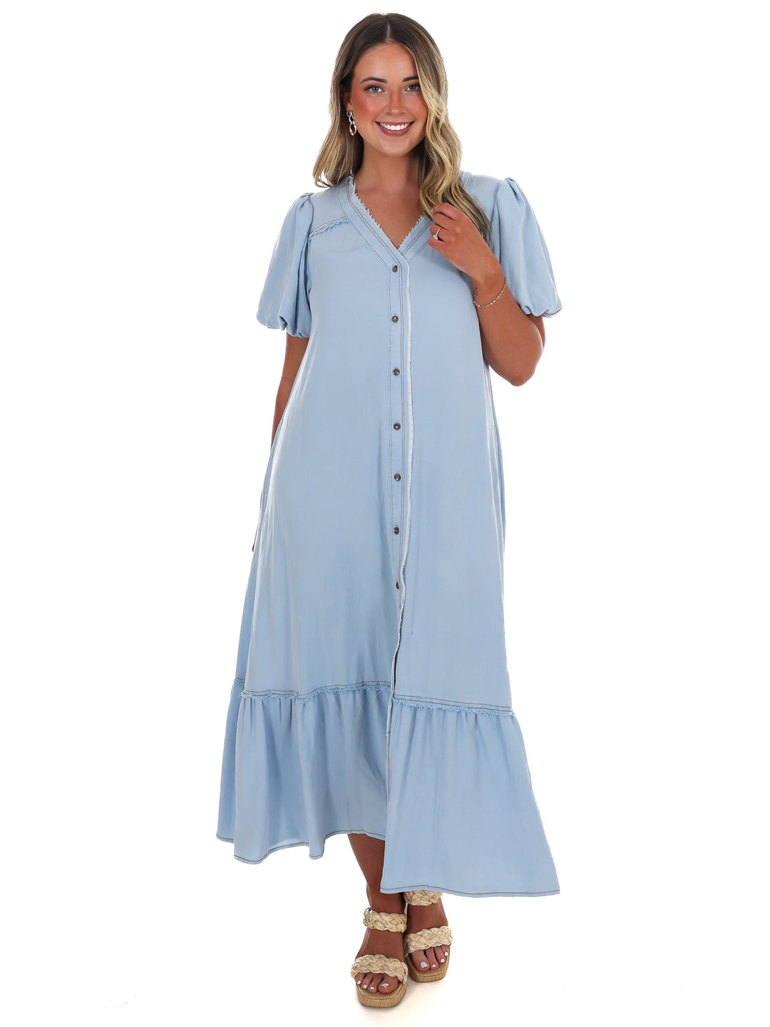 Flow & Go Button Down Maxi Dress