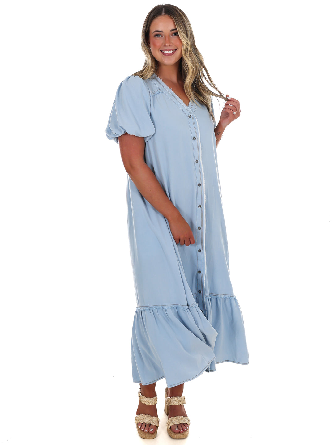 Flow & Go Button Down Maxi Dress