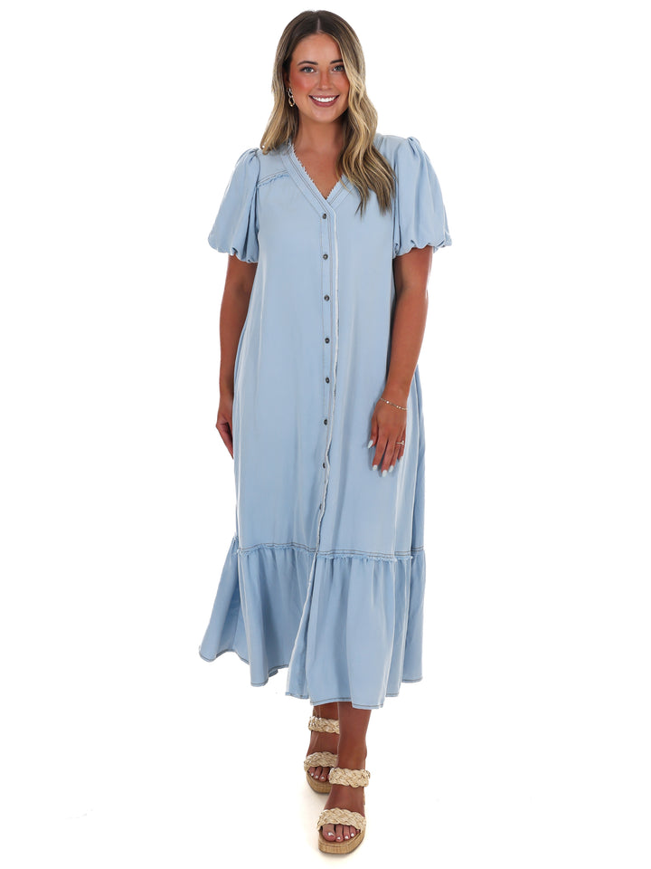 Flow & Go Button Down Maxi Dress