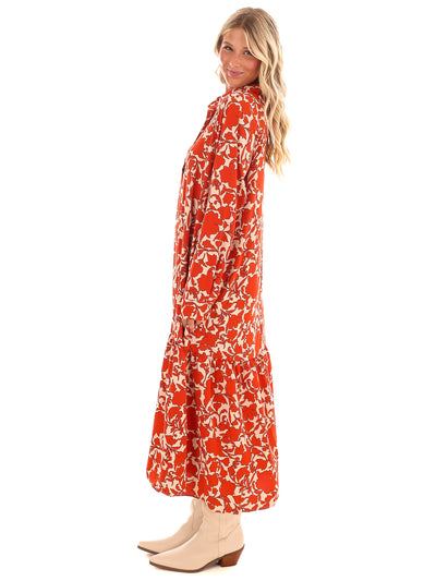 Botanical Bliss Print Midi Dress