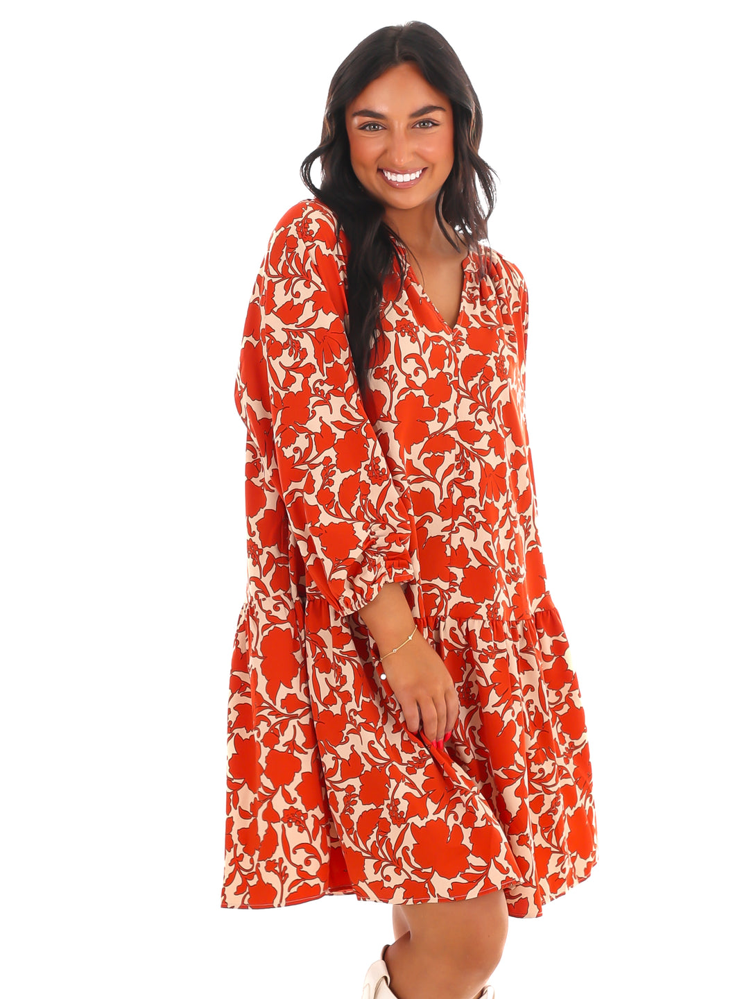 Floral Flirtation V-Neck Dress