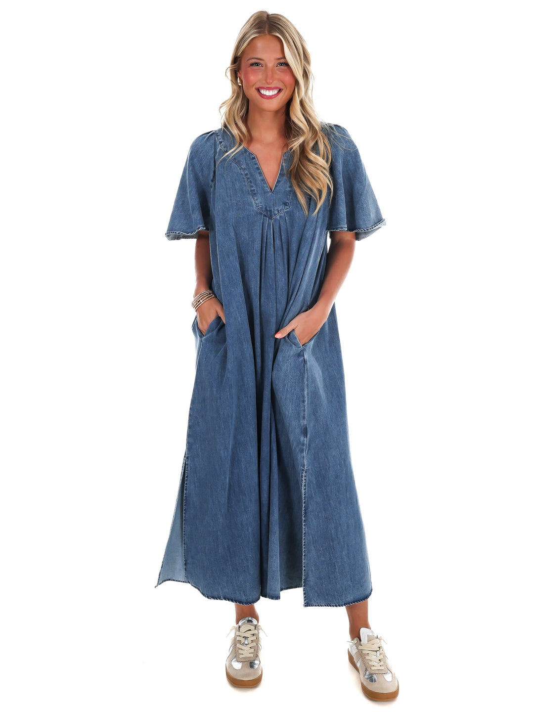 Take the Lead Denim Maxi Dress – Josie's Boutique