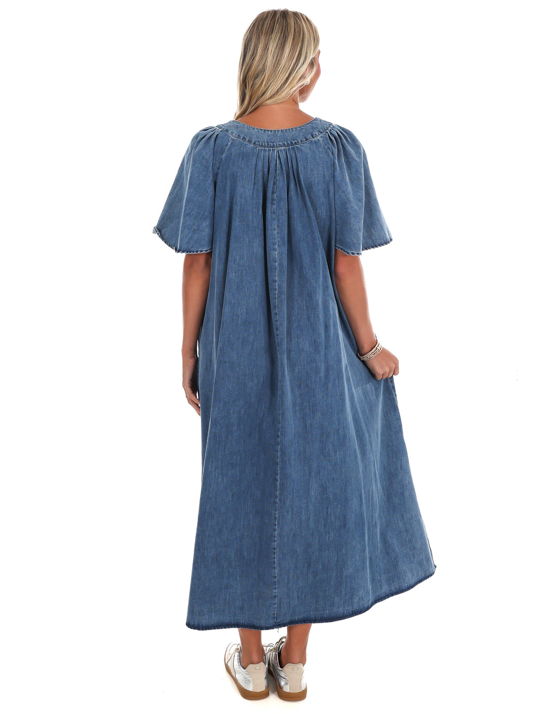 Take the Lead Denim Maxi Dress