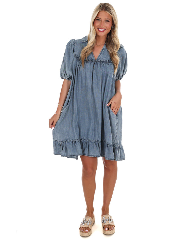 Never Break Your Heart Denim Dress