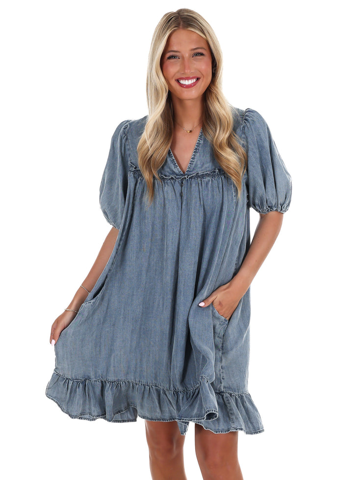 Never Break Your Heart Denim Dress