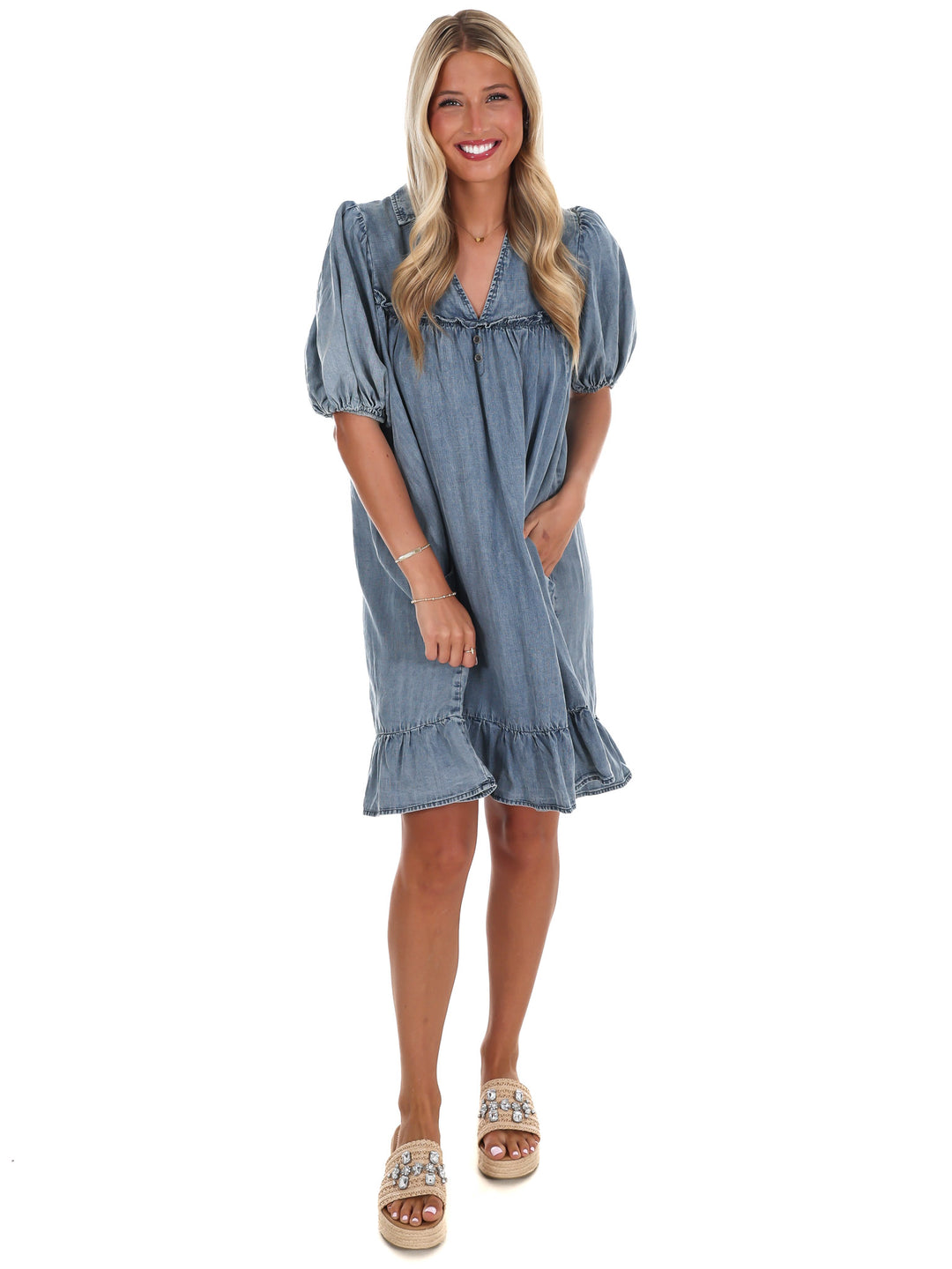 Never Break Your Heart Denim Dress