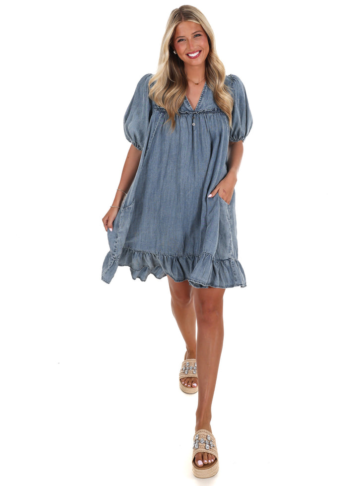 Never Break Your Heart Denim Dress