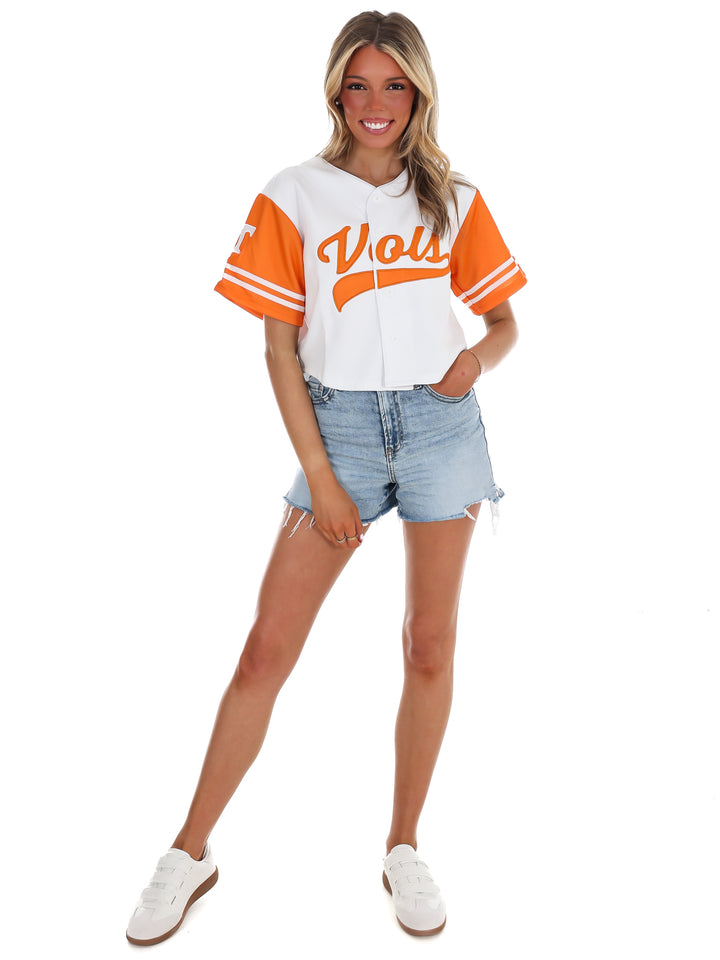 University of Tennessee Cropped Baseball Jersey